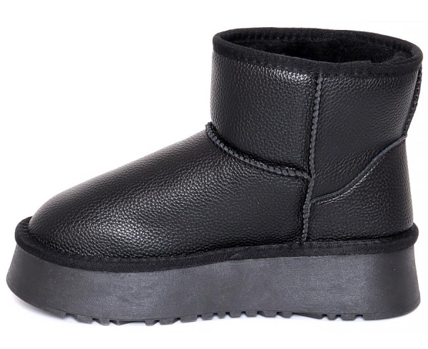 Угги кожаные женские / Черный / 40