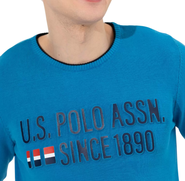 Пуловер с принтом мужской / Синий / 50 Пуловер с принтом мужской / Синий / 50