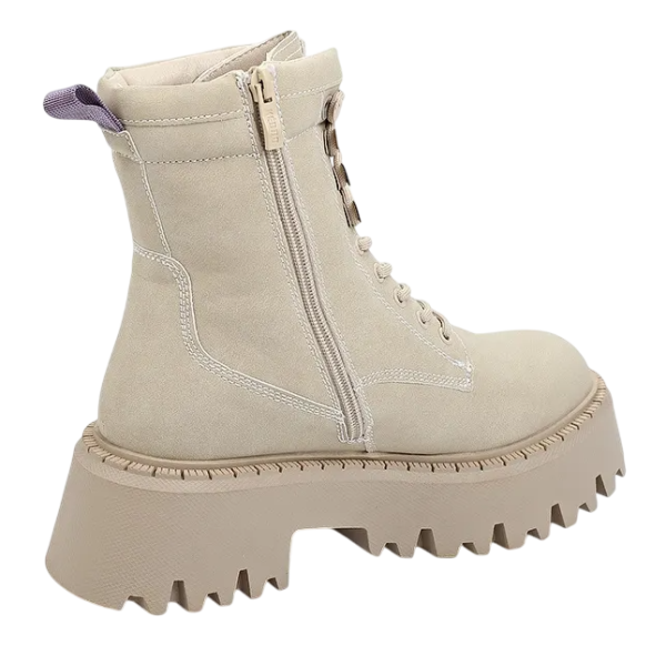 Ботинки замшевые женские / Молочный / 38