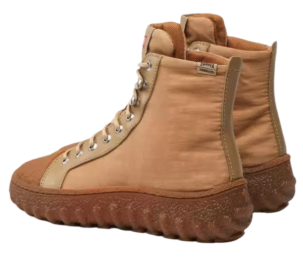 Ботинки из нейлона и кожи женсккие / Бежевый / 37