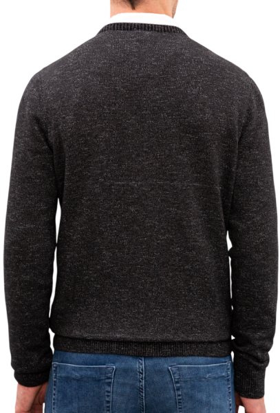 Пуловер полуприталенного кроя мужской  / Черный / 48 Пуловер полуприталенного кроя мужской  / Черный / 48