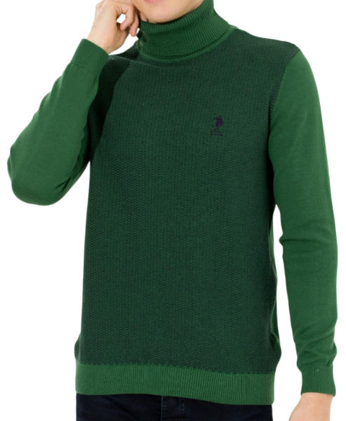 Водолазка хлопковая мужская / Тёмно-зелёный / 48 Водолазка хлопковая мужская / Тёмно-зелёный / 48