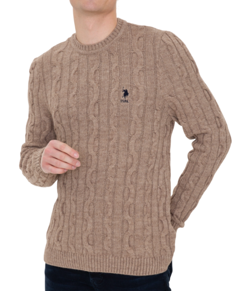 Джемпер с логотипом мужской / Коричневый / 54 Джемпер с логотипом мужской / Коричневый / 54