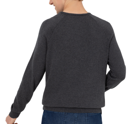 Джемпер хлопковый мужской / Темно-серый / 46