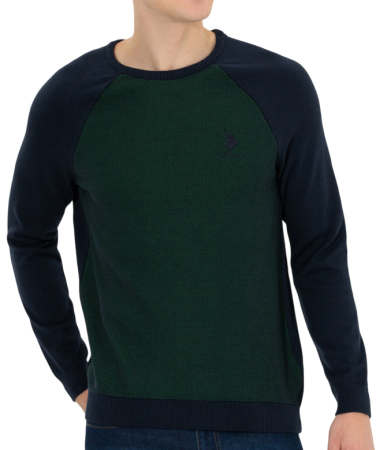 Джемпер хлопковый мужской / Зеленый / 44 Джемпер хлопковый мужской / Зеленый / 44