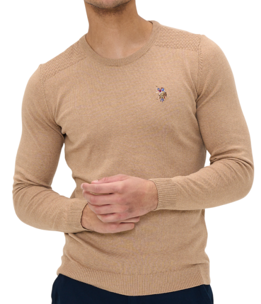 Джемпер хлопковый мужской / Бежевый / 50 Джемпер хлопковый мужской / Бежевый / 50