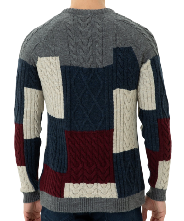 Свитер с принтом мужской / Серый / 54 Свитер с принтом мужской / Серый / 54