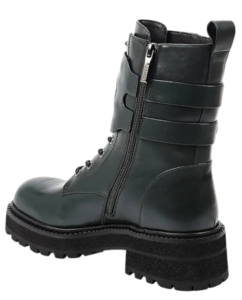 Ботинки кожаные женские / Зеленый / 37