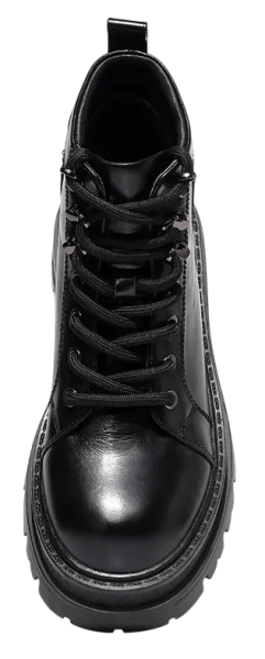 Ботинки из масляной кожи женские / Черный / 37