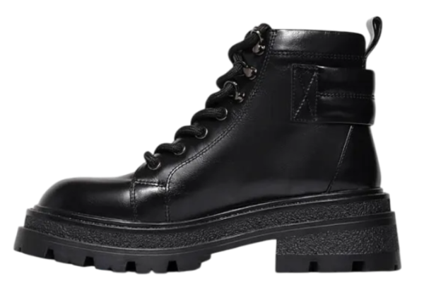 Ботинки из масляной кожи женские / Черный / 37