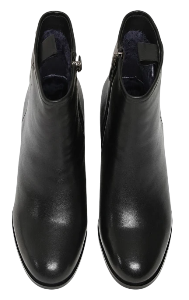 Полусапоги кожаные женские / Черный / 38