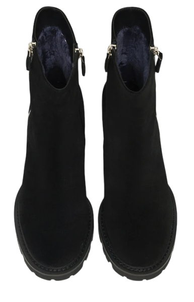Полусапоги велюровые женские / Черный / 37