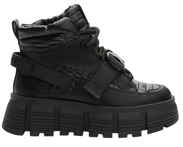 Ботинки на платформе женские / Черный / 37