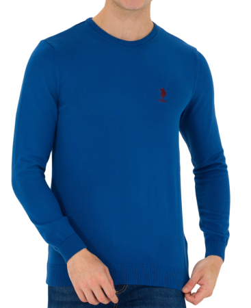 Джемпер хлопковый мужской / Синий / 48