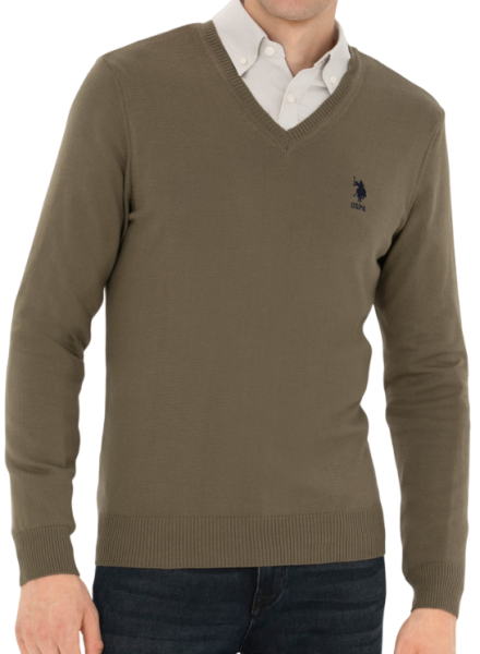 Пуловер хлопковый мужской / Хаки / 54 Пуловер хлопковый мужской / Хаки / 54