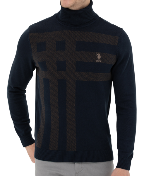 Водолазка хлопковая мужская / Тёмно-синий / 46 Водолазка хлопковая мужская / Тёмно-синий / 46