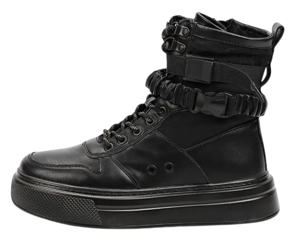 Ботинки на шнуровке женские / Черный / 37