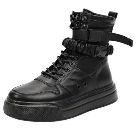 Ботинки на шнуровке женские / Черный / 37