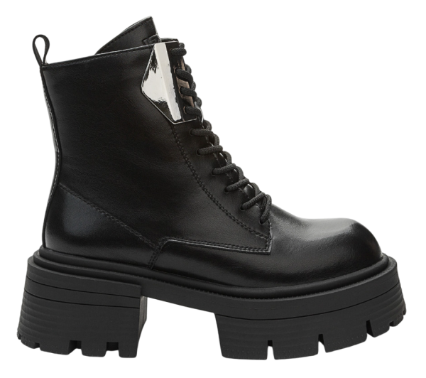 Ботинки кожаные женские / Черный / 37