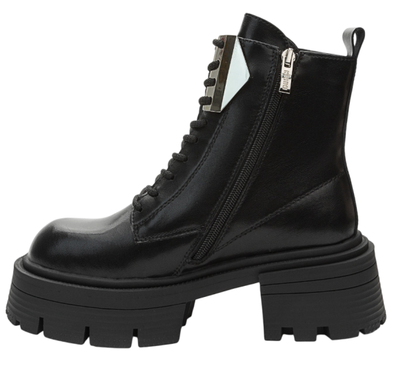 Ботинки кожаные женские / Черный / 37