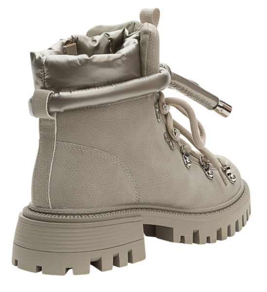 Ботинки кожаные женские / Серый / 37