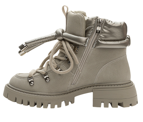 Ботинки кожаные женские / Серый / 37