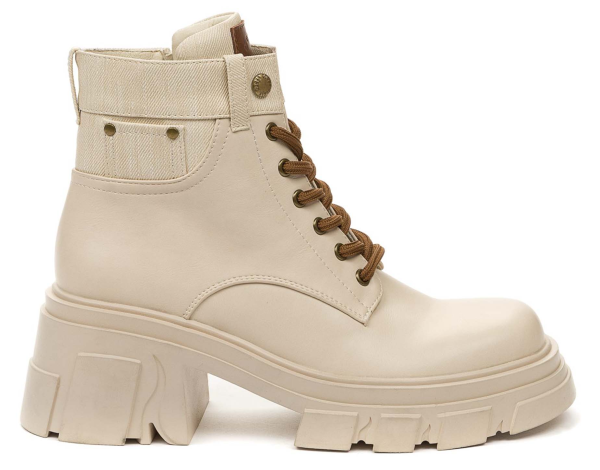 Ботинки на шнуровке женские / Бежевый / 41