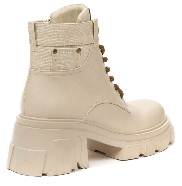 Ботинки на шнуровке женские / Бежевый / 41
