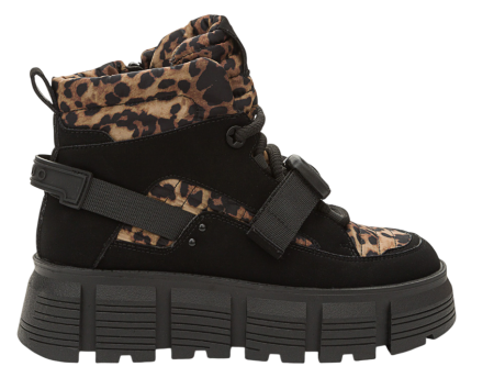 Ботинки с принтом женские / Черный / 41