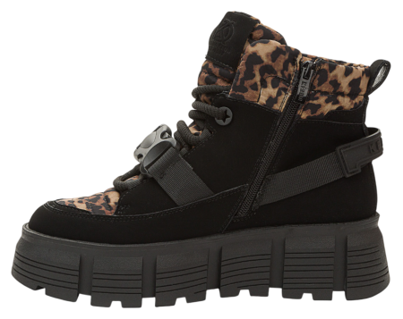 Ботинки с принтом женские / Черный / 41