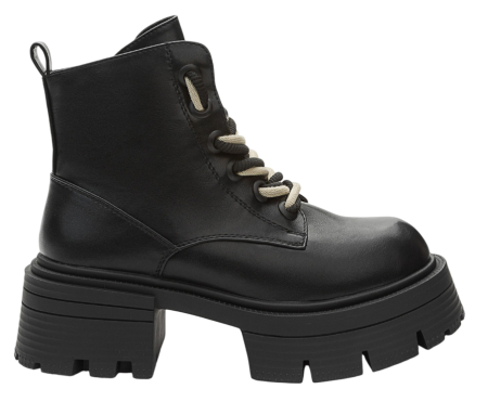 Ботинки на платформе женские / Черный / 38