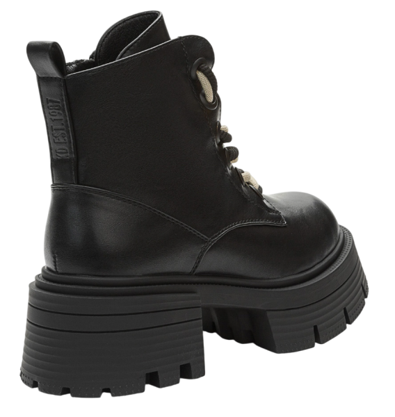 Ботинки на платформе женские / Черный / 38