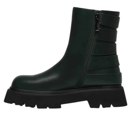 Полусапоги кожаные женские / Зеленый / 35 Полусапоги кожаные женские / Зеленый / 35