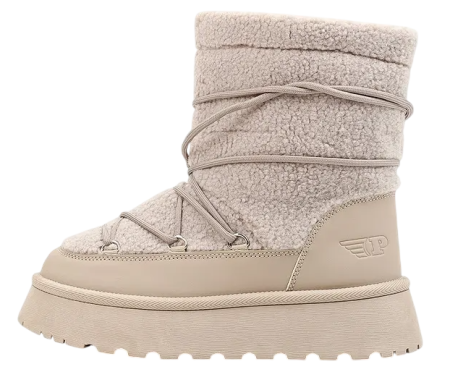 Угги из экокожи женские / Бежевый / 40 Угги из экокожи женские / Бежевый / 40