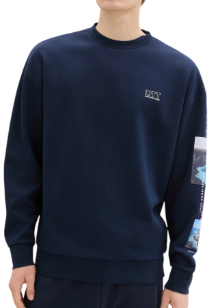 Свитшот с принтом мужской / Синий / 48 Свитшот с принтом мужской / Синий / 48