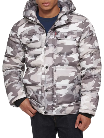 Куртка с принтом мужская / Белый / 48