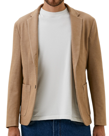Пиджак прямого кроя мужской / Бежевый / 48 Пиджак прямого кроя мужской / Бежевый / 48