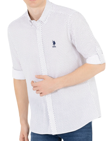 Рубашка хлопковая мужская / Белый / 52 Рубашка хлопковая мужская / Белый / 52