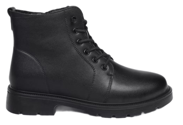 Ботинки из кожи женские / Черный / 37