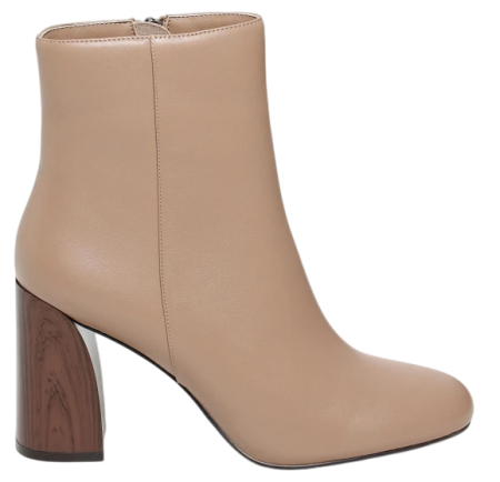 Ботильоны кожаные женские / Бежевый / 36