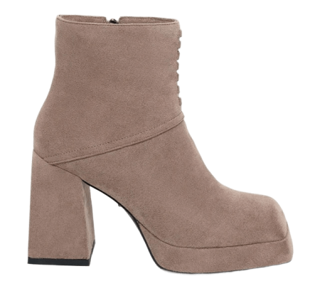 Ботильоны из экозамши женские / Серый / 40 Ботильоны из экозамши женские / Серый / 40