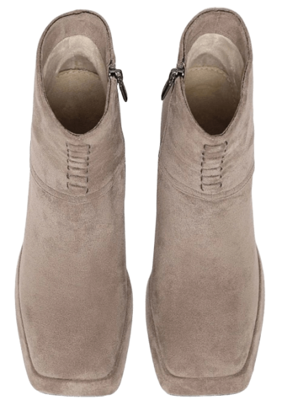 Ботильоны из экозамши женские / Серый / 40
