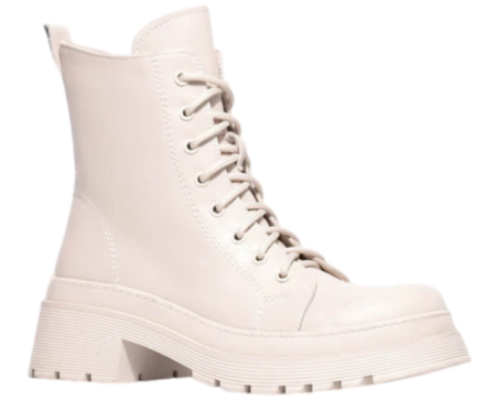 Ботинки из кожи женские / Молочный / 37 Ботинки из кожи женские / Молочный / 37