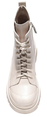 Ботинки из кожи женские / Молочный / 37 Ботинки из кожи женские / Молочный / 37