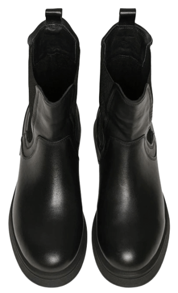 Ботинки из кожи женские / Черный / 37