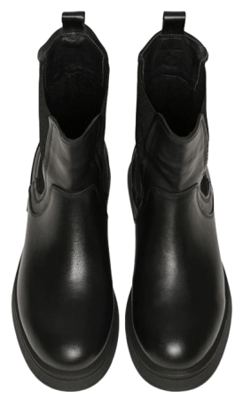 Ботинки из кожи женские / Черный / 37 Ботинки из кожи женские / Черный / 37