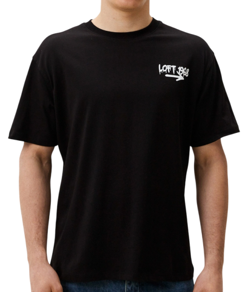 Футболка с принтом мужская / Черный / 46 Футболка с принтом мужская / Черный / 46