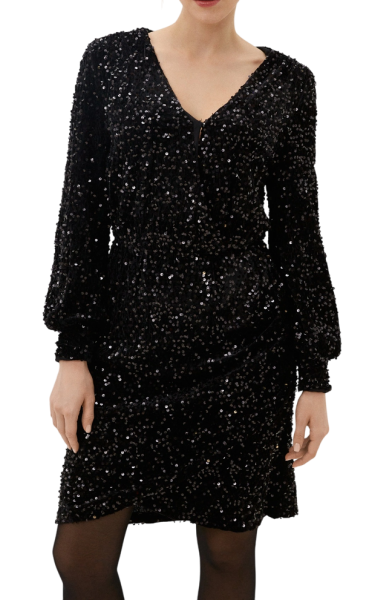 Коктейльное платье женское / Черный / 40