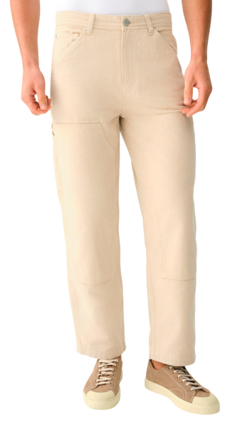 Брюки свободного кроя мужские / Бежевый / 46 Брюки свободного кроя мужские / Бежевый / 46