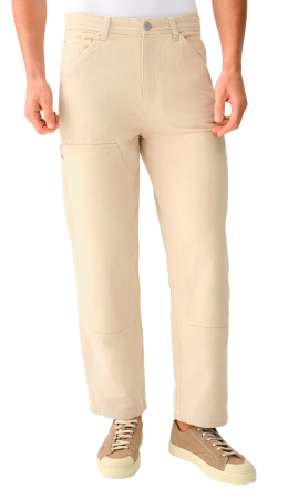 Брюки свободного кроя мужские / Бежевый / 46 Брюки свободного кроя мужские / Бежевый / 46